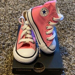 Infant Pink Converse High Tops